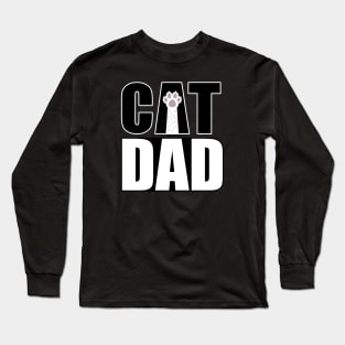 CAT DAD Gift Meow Long Sleeve T-Shirt